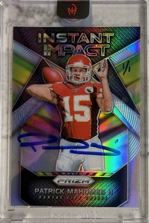 Panini Authentically Patrick Mahomes 2017 Prizm ON CARD TRUE 1/1 Auto RC Rookie