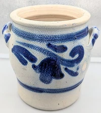 Vintage Salt Glazed German Westerwald Stoneware Crock Pottery Rustic Kitchen 1 L