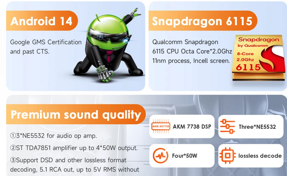 Android 14 8Core Car Stereo Radio For Chevrolet Tahoe 2015-2019 Carplay DSP BT5. - Image 3 of 4