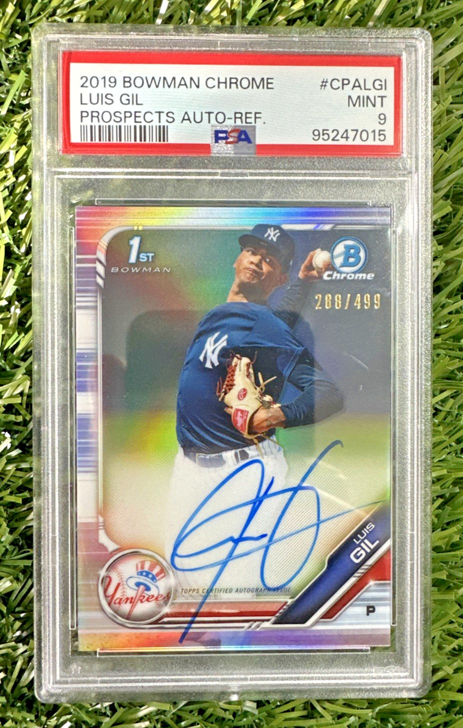 2019 Bowman Chrome LUIS GIL 1st Refractor On Card Auto /499 Yankees
