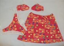 NEW NATTY GIRL KIDS size 6 TOP  BOTTOM PANT BIKINI  SKIRT SWIMSUIT K130 58