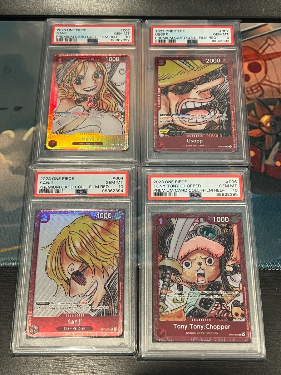 PSA 10 ONE PIECE Film Red Collection Complete Sequential Set PSA 10 ONE PIECE Film Red Collection Complete Sequential Set