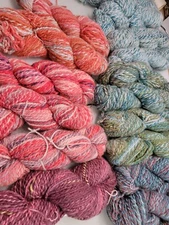 Jamie Rainbow naturally dyed self-striping yarn