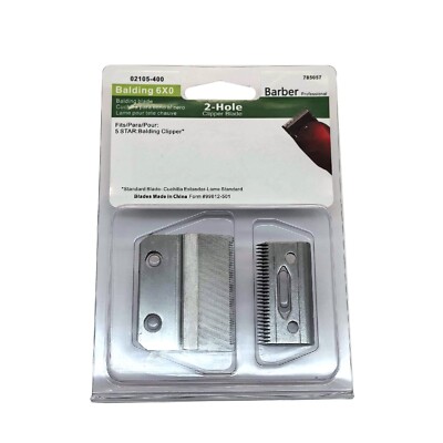 Balding 6X0 Clipper Blade Replacement for Wahl Professional #2105 2-Hole 5-Star