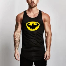 Men's High Quality Quick Dry Breathable Batman Undershirt Bodybuilding Tank Tops