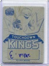 2021 Leaf Metal Draft Black Printing Plate Elijah Moore Rookie Auto Plate 1/1