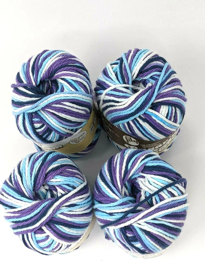 Lily Sugar & Cream Yarn Moondance 102019 Cotton Ombre Lot of 4 Skeins - Image 2 of 4