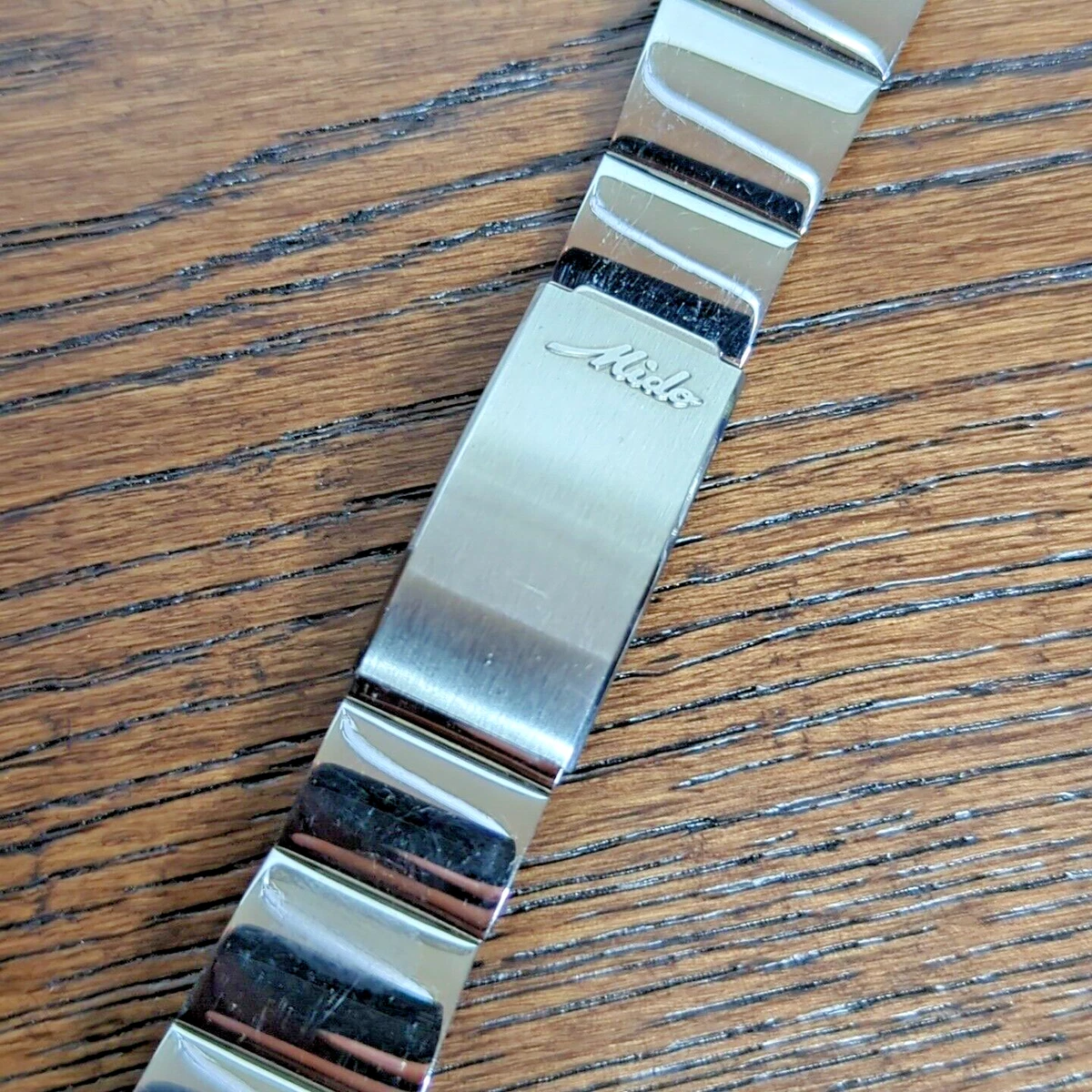 Vintage Superb Mido Stelux STL Steel Watch Bracelet 1970s Y176