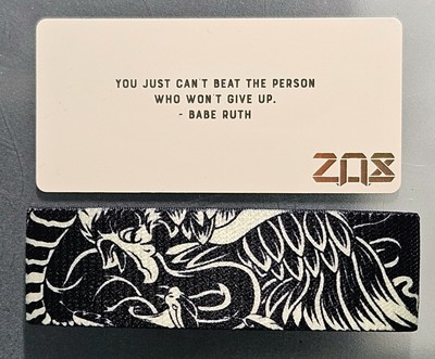 ZOX ''WINNERS NEVER QUIT'' #7439 BABE RUTH New Medium COLLECTIBLE Wristband 