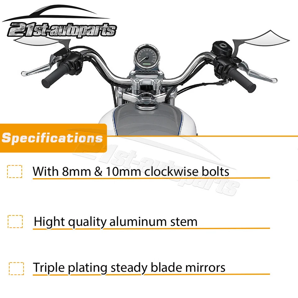 Motorcycle Mirrors For Indian Chief Chieftain Dark Horse Springfield FTR 1200 - Изображение 2 из 4