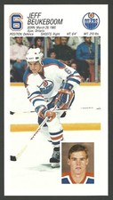 Jeff Beukeboom Edmonton Oilers Team Issued Hockey Postcard B