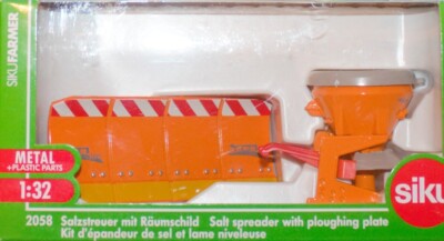 Siku 2058 Salzstreuer + Räumschild 1:32  NEU + OVP für Traktor Fendt  Claas usw