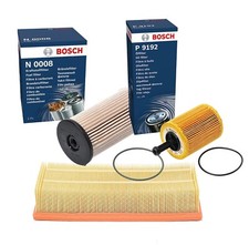 Audi A3 2.0 TDI Service Kit BOSCH Oil Air Fuel Filter 2003 to 2013 OPT2
