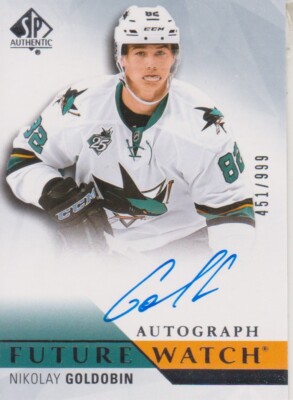 2015-16 SP Authentic Future Watch RC Autograp Nikolay Goldobin #451/999