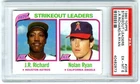 NOLAN RYAN~1980 TOPPS '79 STRIKEOUT LEADERS PSA-6 (EX-MT) HOT BASEBALL CARD #206