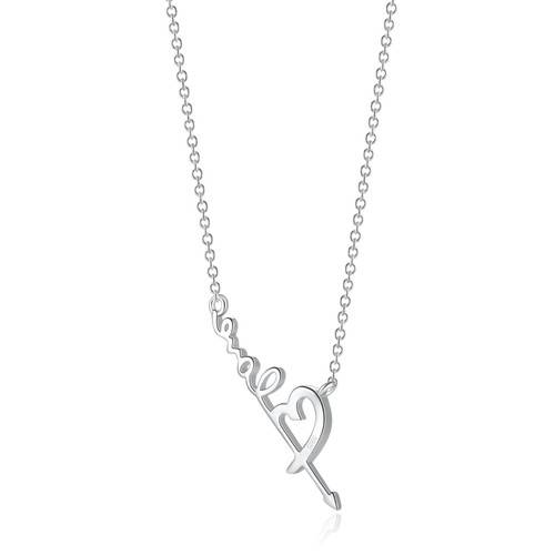 Collar Flecha Corazón Amor Plata Esterlina 925 Regalos para Ella, Niña, Graduación - Imagen 3 de 8