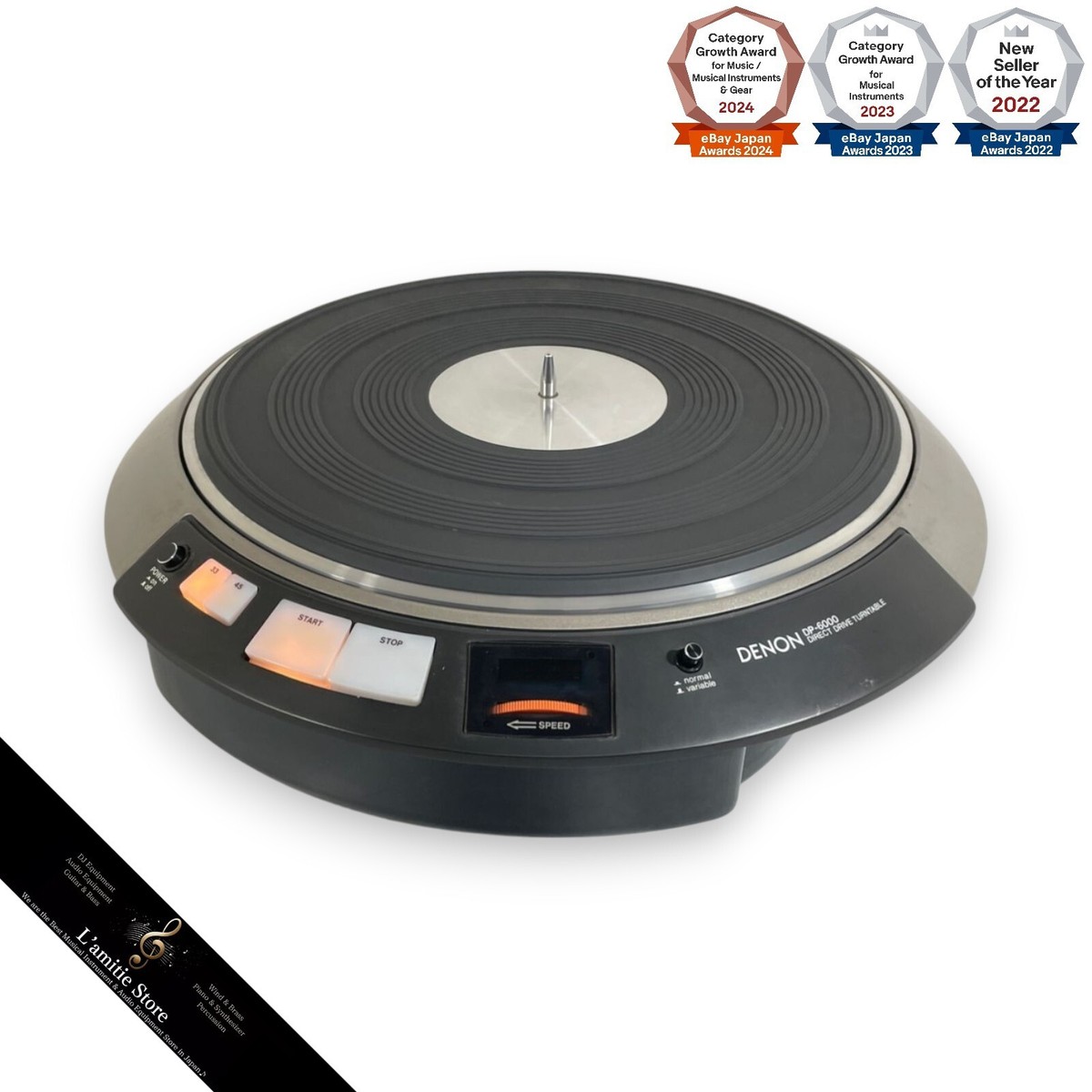 Denon DP-6000 Direct Drive Turntable record player DP6000 Used