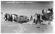 BELLUNO. Dolomiti. PASSO DI CAMPOLONGO. Albergo BOE'. Neve. Vg. c/fr. 1943.