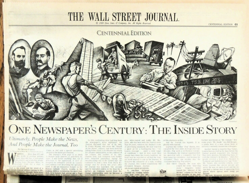 The Wall Street Journal Centennial Edition, 18891989, New, Clean