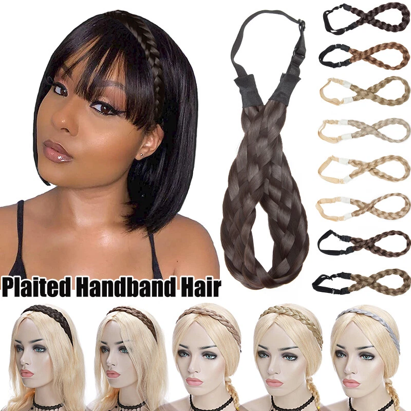 Real as Human Thick Plaited Braided Headband Chunky Hair Extensions Hair  Band US