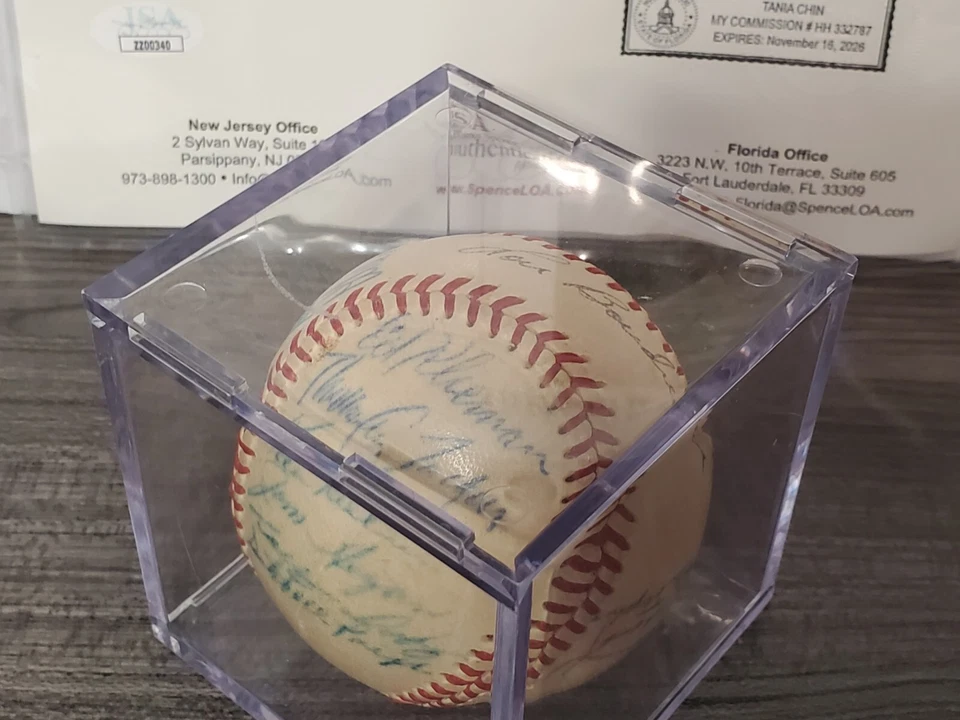 Бейсбольная карточка с автографом XRare Cleveland Indians 1948 World Series Paige Feller сертификат подлинности JSA - Изображение 3 из 4