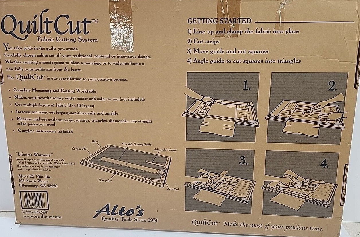 ALTO'S QUILT CUT QUILTINGFABRIC CUTTING SYSTEM New in Box Complete Instructions eBay