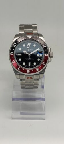 WATCH MOD MENS DIVER 200M AUTOMATIC NH35 MOVEMENT STAINLESS STEEL COKE - Afbeelding 1 van 10