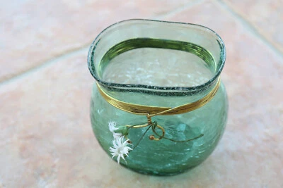 Tzombankis Recycled Blown Glass Vase Pot - Image 1 of 3