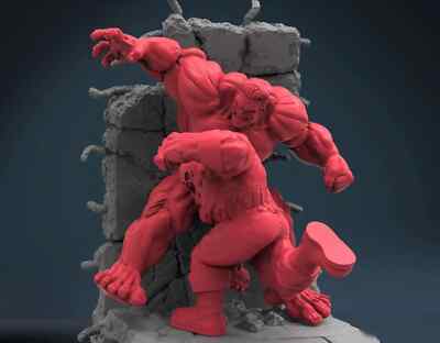 Hulk vs. Juggernaut  Resin Sculpture Statue Model Kit Unpainted/Unassembled