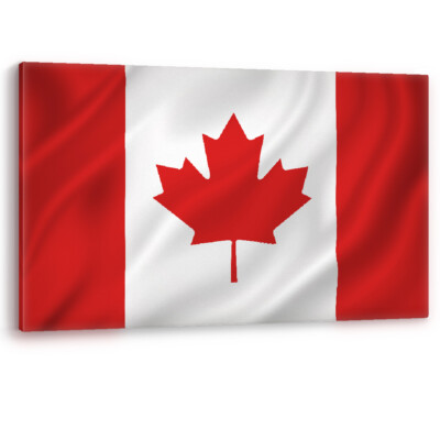 Kanada Kanadisches Ahornblatt Nationalflagge gerahmte Leinwand Wandbild Bild Druck