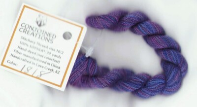  Silk Hand-Dyed Thread 30 Yd Conjoined Creations Violet 1618 Cross Stitch
