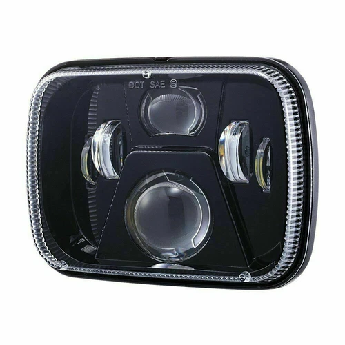 For 87-95 Jeep Wrangler YJ LED Headlights 7x5" + Tail Lights Turn Signal Combo - Picture 2 of 12