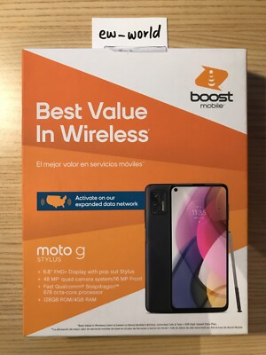 New Sealed Boost Mobile Motorola Moto G Stylus 128GB/4GB 48MP 6.8'' FHD+ Phone