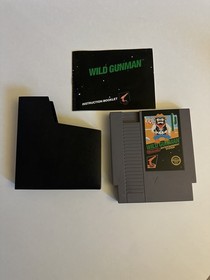 Wild Gunman Nintendo NES System Cartridge, Manual & Sleeve Authentic 