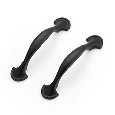 Cabinet Handles 3 Inch 30 PCS Matte Black Rounded Foot Arch Drawer Pull Hardware