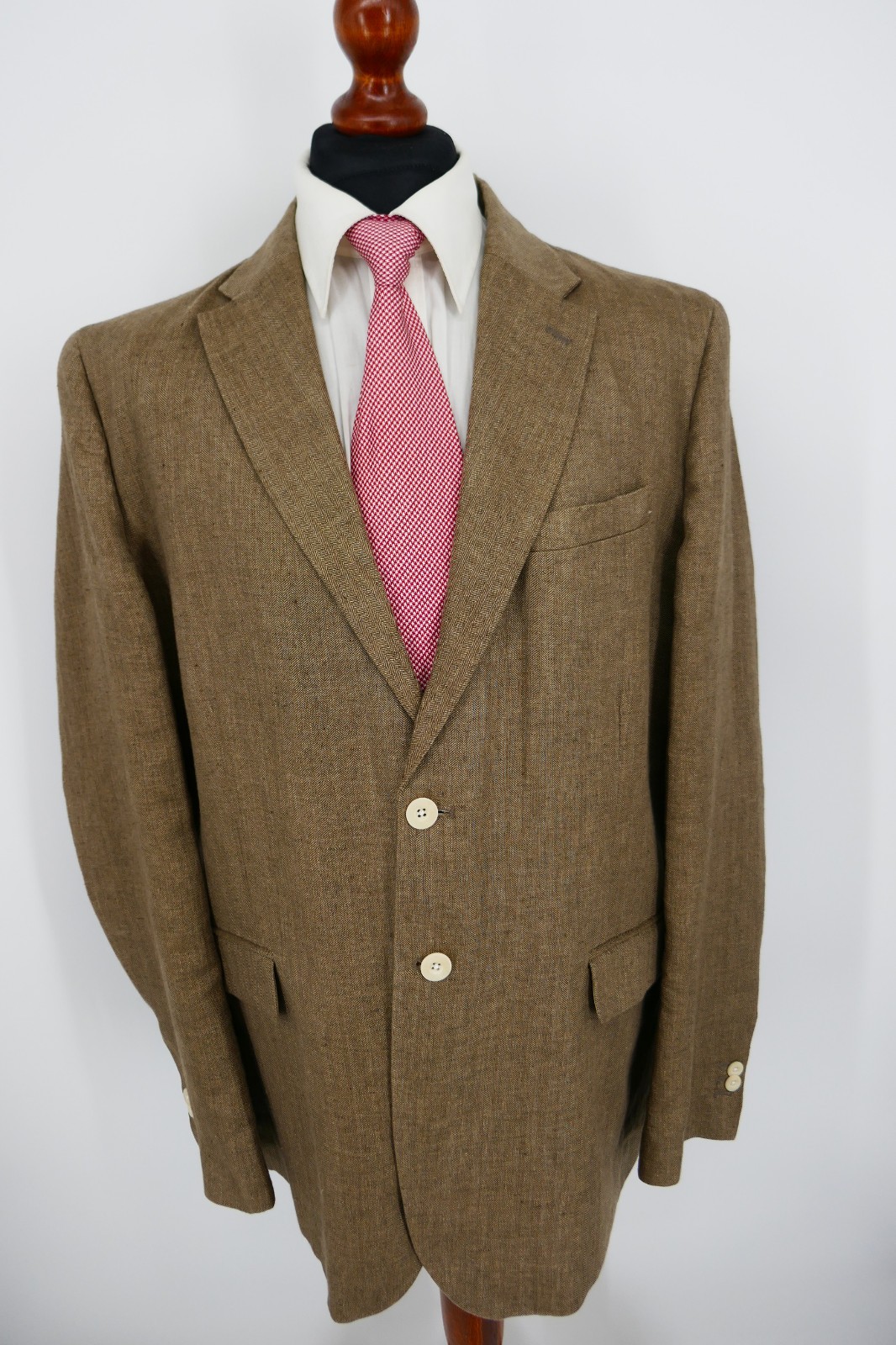 Gant Sakko Gr.56 100% Leinen Dunkel Flachs Blue Label Top Zustand
