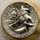1976-S Washington Quarter BU 40% Silver .07395 oz Bicentennial Drummer Boy B016