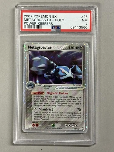 Pokemon EX Metagross ex Holo #95 PSA 7 NM Power Keepers 2007