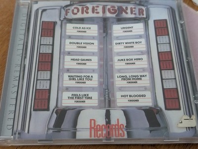 Foreigner ''Records'' 1982 Juke Box Hero Cold as Ice Waiting for a girl like you