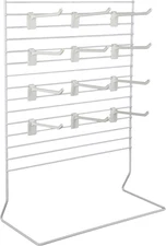 12-Peg White Wire Countertop Rack - 12"W X 15"H - Display Racks for Vendors, Ret