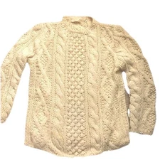 VTG 80’s Carol Brent Montgomery Ward Fisherman 100% Wool Sweater Sz EU 40/12/14