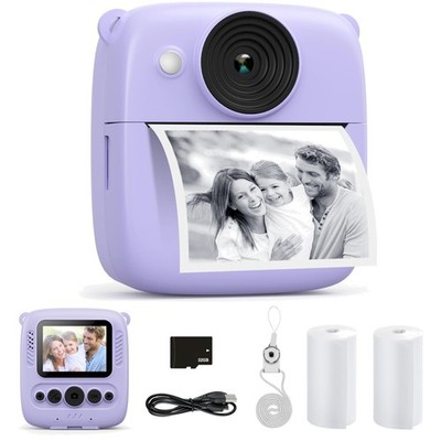 Kinderkamera Sofortbildkamera, 48MP Sofortbildkamera Kinder mit 32GB Karte & ...