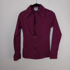 Royal Highness Equestrian Small Zip-Up Fitted Western Show Maroon Riding Outdoor
