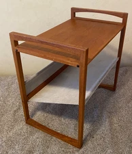 Danish Modern MCM Kai Kristiansen Sika Mobler Teak Magazine Rack Side Table