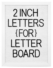 Felt Letter Board Letters Set - Pre-cut 227pcs 2 inch Tall Black Letters No ...