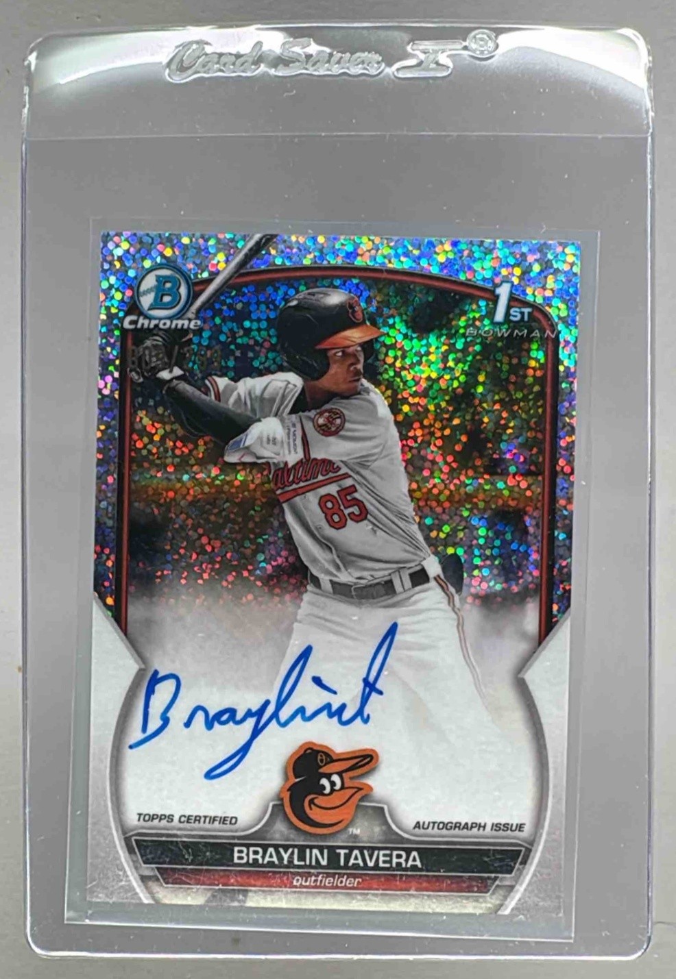 Braylin Tavera 2023 Bowman #CPA-BT Speckle Refractor Chrome Auto 1st RC /299