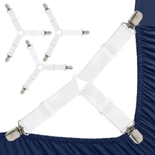 Sheet Holders and Bed Sheet Holder Elastic Fasteners with Metal Clips Elastic Ad
