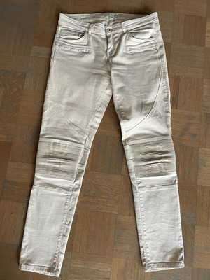 ZARA basic denim Chino Hose 7/8 beige hell natur 40 38 30 36 top Tight camel NYC