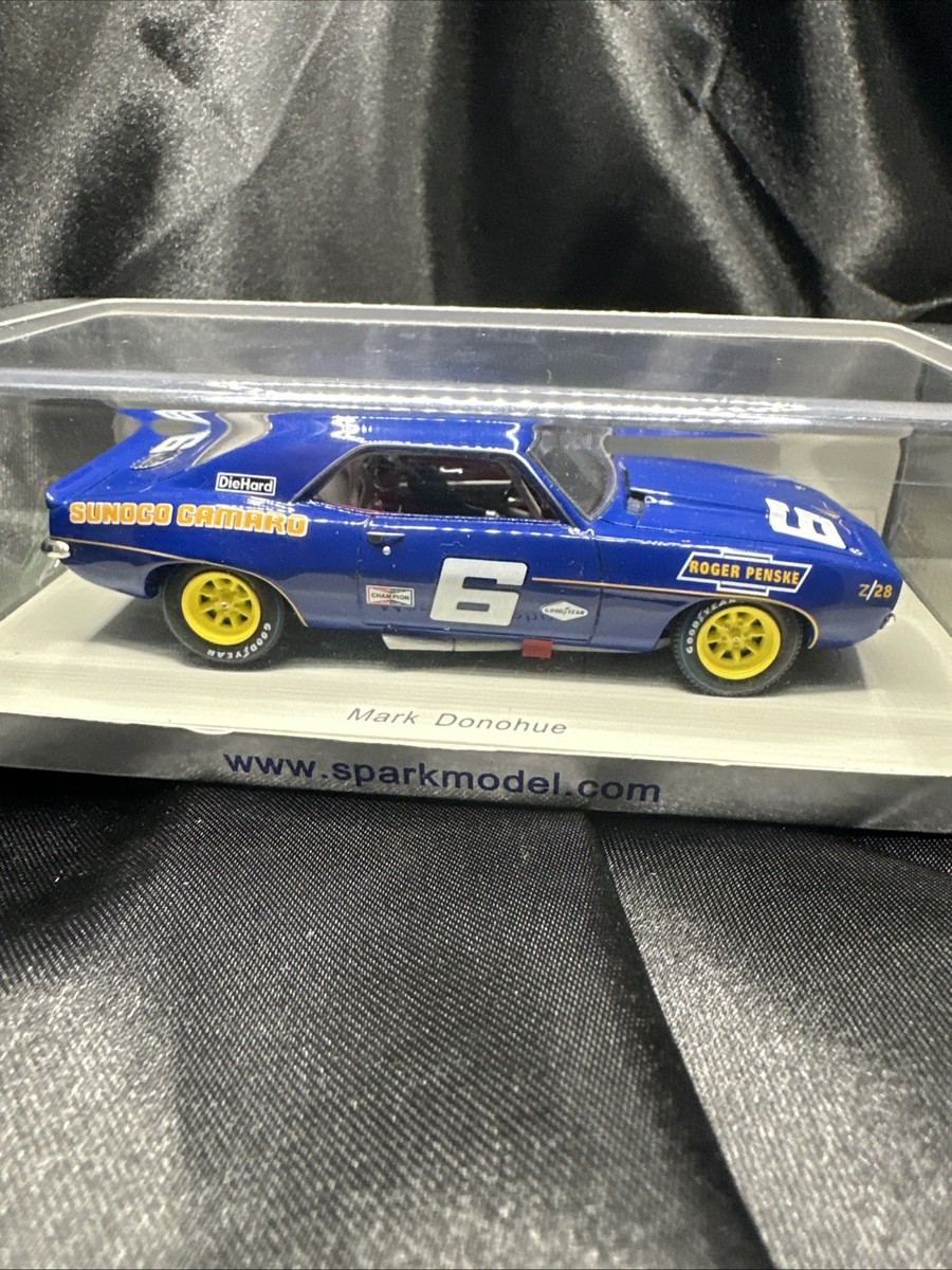 1969 Mark Donohue 1:43 Spark S2602 Diecast #6 SUNOCO Camaro Z28