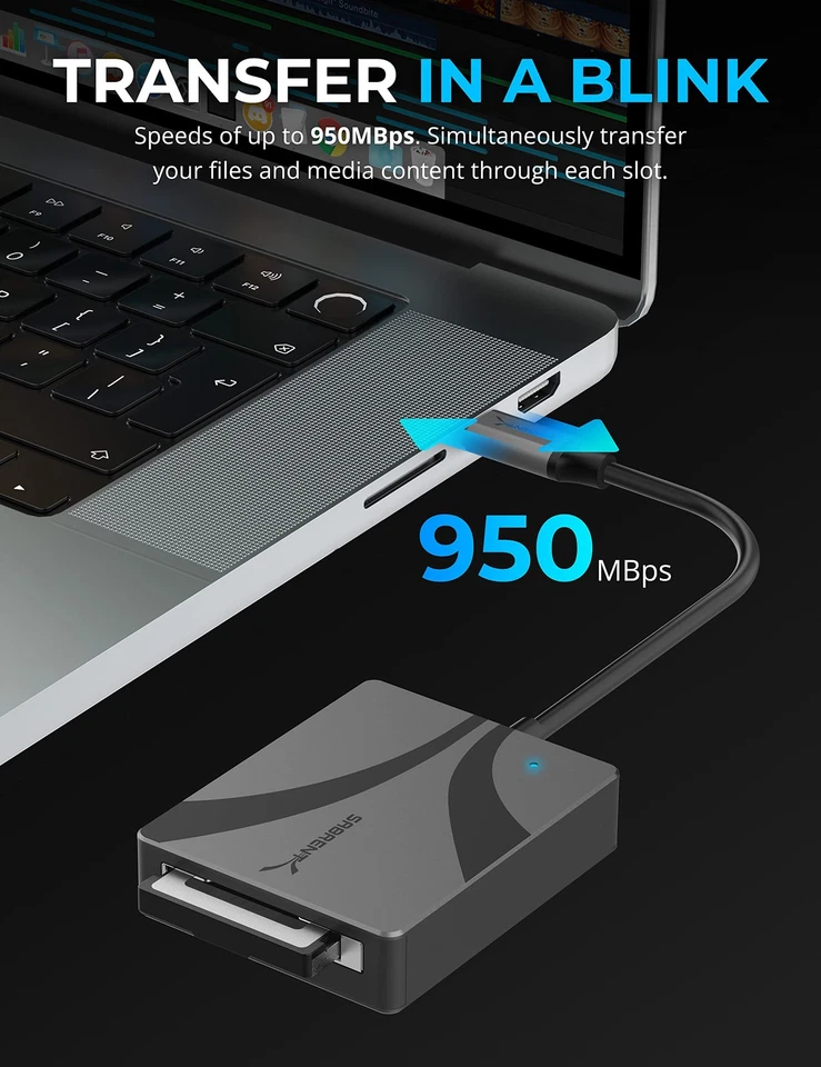 Sabrent Usb C Cfexpress Type B Card Reader High Speed Transfer Cr Cfxb - Image 3 of 4